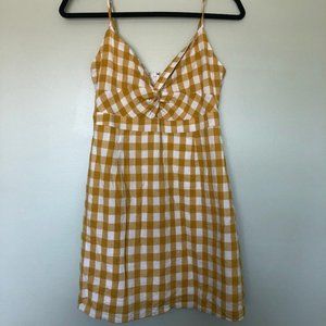 yellow checkered dress